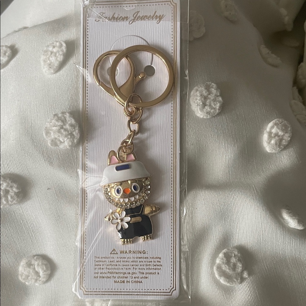 Cute Gold and Black Keychain/Bag Charm
